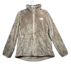 The North Face Osito Jacket Womens Teddy Fleece Full Zip L Beige Outdoor Layer